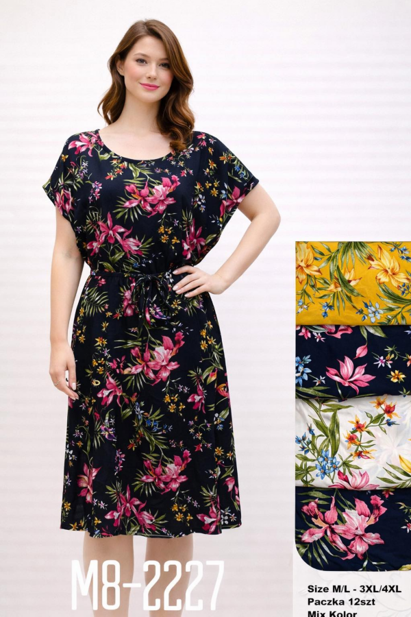 Sukienki damskie Roz M-4XL, Mix Kolor .Paczka 12 szt